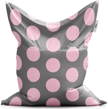 Sedací pytel Sablio Sedací vak Classic Velké růžové puntíky - 150x100 cm