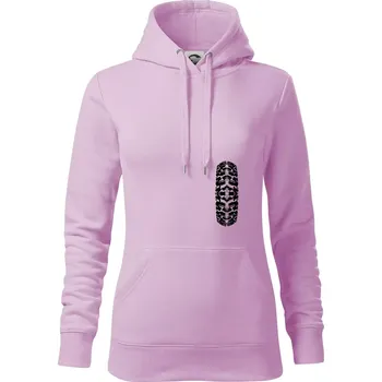 Dámská mikina Enduro / cross pneumatika - Mikina dámská Cape s kapucí - S ( Orchid )