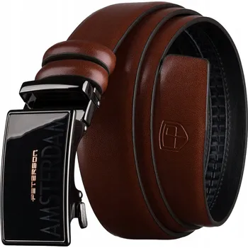 Opasek Kožený opasek męski ke kalhotám Peterson s automatickou sponou