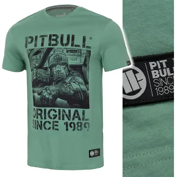 Pánské tričko Pánské tričko PIT BULL "DRIVE vel. Tričko - mátově modré