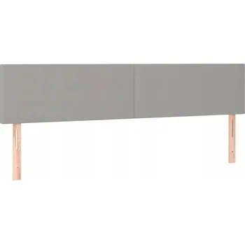 Čelo postele nastavitelné, světle šedá látka, 160x5x78/88 cm