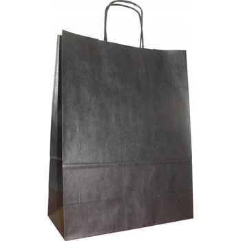 Dárková taška Papírová taška 25 x 11 x 32 cm, 100 ks, černá AWIH