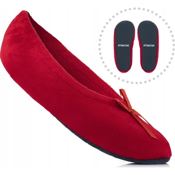 Dívčí bačkory Červené balerínky, papuče dětské baletky pro dívku vel. 25/26