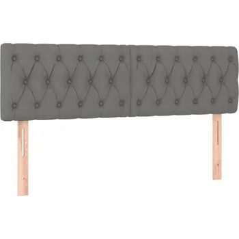 Čelo postele nastavitelné, tmavě šedé, 144 x 7 x 78/88 cm