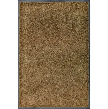 Rohožka Protiskluzová rohožka z polyamidu, hnědá, 90x60 cm, PVC