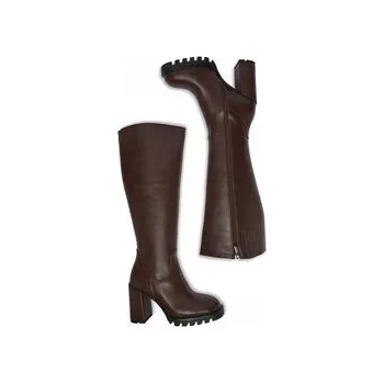 Dámské kozačky Dámské boty Nine West CEO-HALA-01 Hnědé