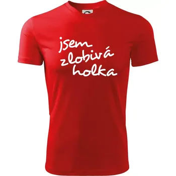 Jsem zlobivá holka - Dětské triko sportovní (dresovina) - 146 cm/10 let ( Červená )