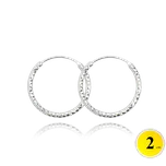 MINET Broušené stříbrné náušnice KRUHY 2 cm