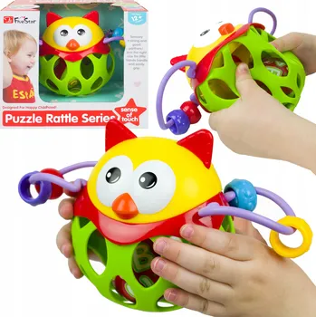 Senzorická chrastítka LandToys Sova z gumy