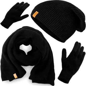 Čepice NANDY Zimní Set Čepice Šála Rukavice Teplá Sada na Zimu