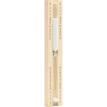 Dřevěné přesýpací hodiny do sauny 15 minut, Borovice, 5x3x29,5 cm