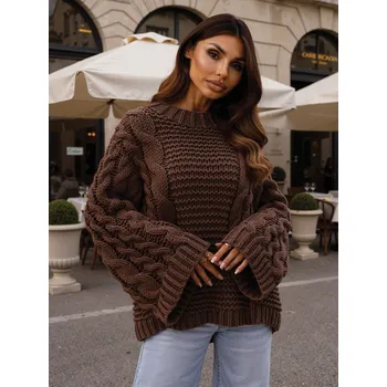 Dámský svetr Dámský čokoládový svetr KAMILA, VELIKOST UNI ( S, M , L )