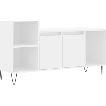 Televizní stolek TV stolek z dřevotřísky, bílý, 100 x 35 x 55 cm