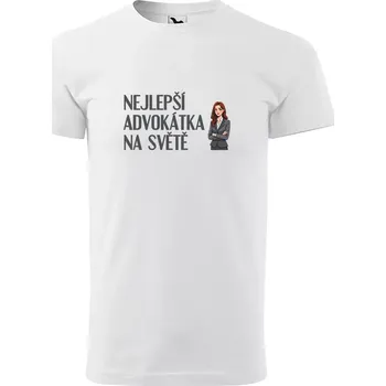 Pánské tričko Sablio Tričko s potiskem Nejlepší advokátka na světě - bílé 2XL