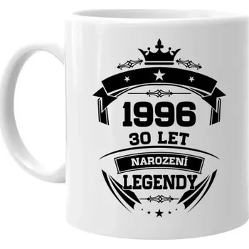Žertovný předmět 1996 Narození legendy 30 let - hrnek s potiskem- Tričkový.cz