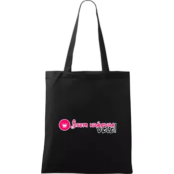 Jsem královna vole! - Taška bavlněná - 42 x 38 cm ( Černá )