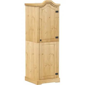 Šatní skříň Skříň Dřevěná Corona Lite Borovicové Dřevo Medově Hnědá 55x52x170 cm