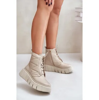 Dámské kozačky Dámské kožené kozačky na platformě Step in style, 41 i240_202820_2:41