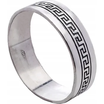 Prsten STŘÍBRNÝ PRSTEN PÁNSKÝ DÁMSKÝ ŘECKÝ VZOR 11