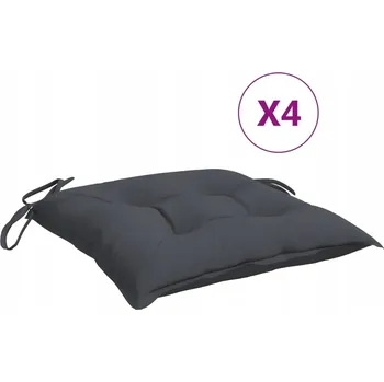 Prostěradlo Polštáře na zahradní židle Oxford, 40x40x7 cm, antracitová (tmavě šedá), voděodolné