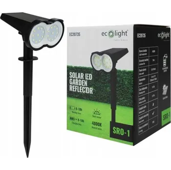 Venkovní osvětlení Solární lampa zapichovací Ecolight černá 34 cm 1 ks