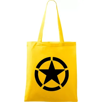 Army hvězda - Taška bavlněná - 42 x 38 cm ( Žlutá )
