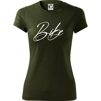 Dámské tričko Nápis bike - Dámské Fantasy sportovní (dresovina) - S ( Military )