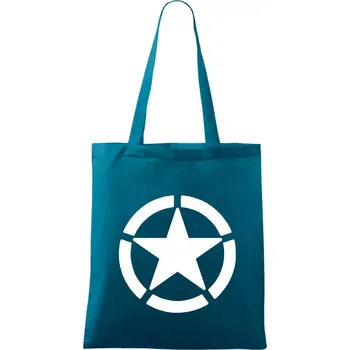 Army hvězda - Taška bavlněná - 42 x 38 cm ( Petrolejová )