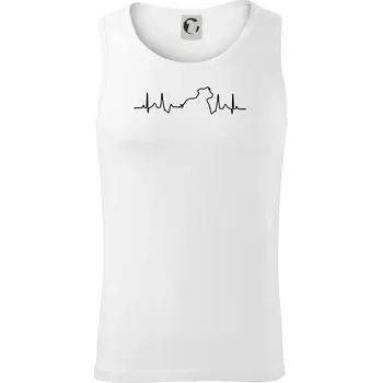 Pánské termoprádlo Stafordšírsky bulteriér EKG - Tílko pánské Core - M ( Bílá )