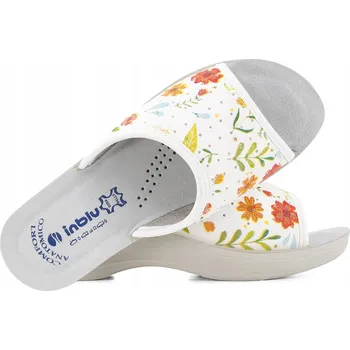Dámské pantofle INBLU PL -51 ŽABKY Z PU KLÍNKU NAZOUVÁKY , SANITÁRNÍ