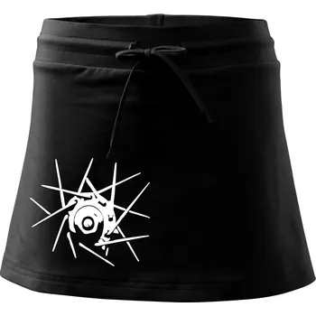 Dámská sukně Cyclo výplet - Sportovní sukně - two in one - XL ( Černá )