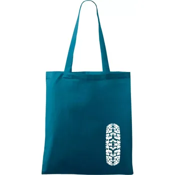 Nákupní taška Enduro / cross pneumatika - Taška bavlněná - 42 x 38 cm ( Petrolejová )