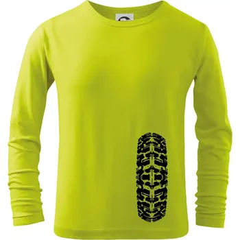 Dětská móda Enduro / cross pneumatika - Triko dětské Long Sleeve - 122 cm/6 let ( Limetková )