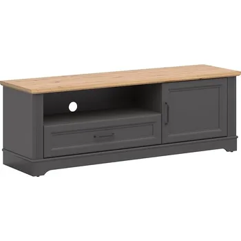 Televizní stolek RTV skříňka Tolmin - Black Red White - BRW 150x51 cm