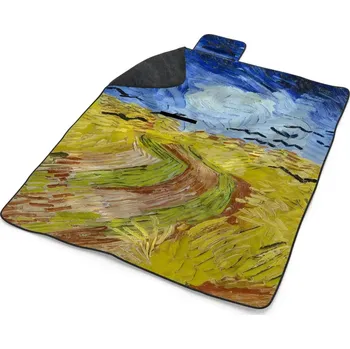 deka Sablio Plážová deka Pšeničné pole s vránami - Vincent van Gogh: 200x140 cm