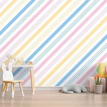 Tapeta Sablio Tapeta Tříbarevné pruhy - 125x75 cm