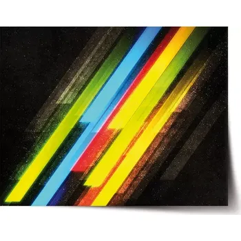 Plakát Sablio Plakát Pruhová abstrakce - 90x60 cm