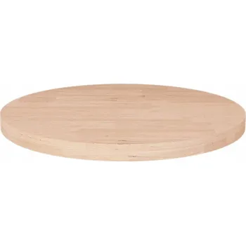 Konferenční stolek Deska Stolku Kulatý Masivní Dubové Dřevo 50 x 2,5 cm