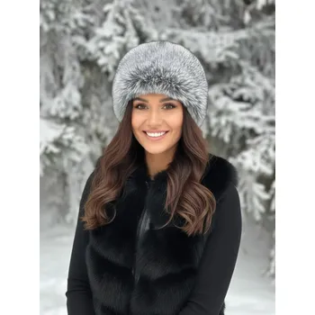 Pokrývka hlavy Čepice z umělé kožešiny LUXURY šedá, VELIKOST UNI
