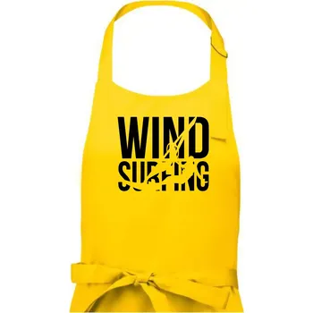 Kuchyňská zástěra Windsurfing nápis - Dámská zástěra na vaření - Univerzální velikost ( Žlutá )
