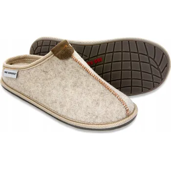 Dámské pantofle Ireshoes dámské filcové pantofle z přírodní plsti béžové vel. 36