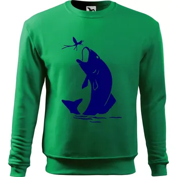 Ryba - komár - Mikina Essential dětská - 146 cm/10 let ( Středně zelená )