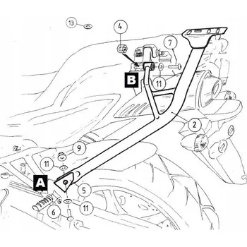 Zavazadlo na motocykl MB Držák kufru Hepco&Becker Yamaha FZ 6 Fazer S2