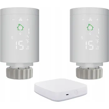 Termostat 2x Termostatická hlavice k radiátoru + ZigBee brána