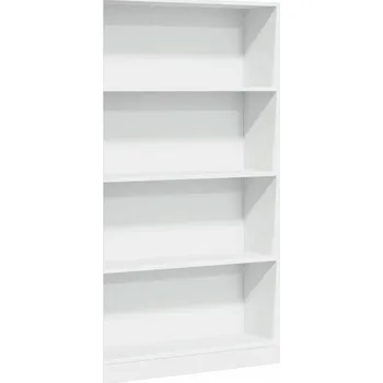 Knihovna Knihovna s otevřenými policemi, bílá, 80 x 24 x 143 cm
