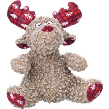 Hračka pro psa Vánoční hračka FLAMINGO plyš - Krola sob sedící 19x13x24cm