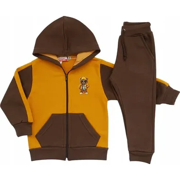 Chlapecká mikina Tepláková souprava pro CHLAPCE, bavlněná mikina s kapucí MEDVÍDEK REVAJ PL 122