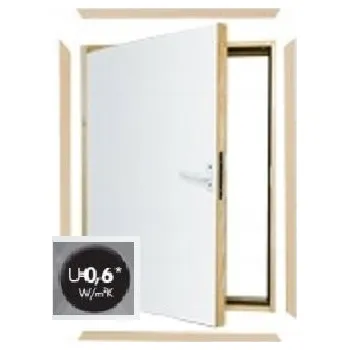 Interiérové dveře Interiérové dveře FAKRO plné bílé otevíravé 70 cm 66 mm