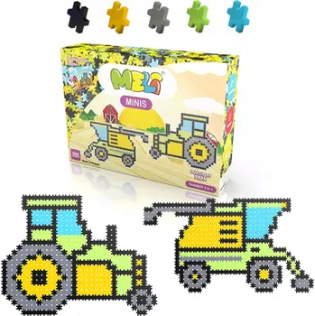 ostatní stavebnice STAVEBNÍ STAVEBNICE VAFLE MELI Minis FARMÁŘ Tematický 2v1 500 Dílů TRAKTOR