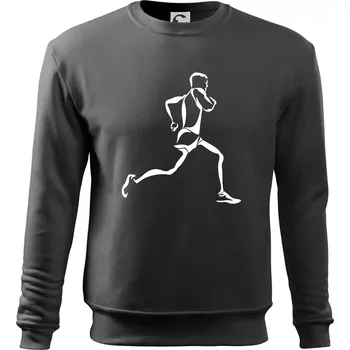 Chlapecké tričko Běžec - Mikina Essential dětská - 158 cm/12 let ( Tm. břidlice (šedozelená) )